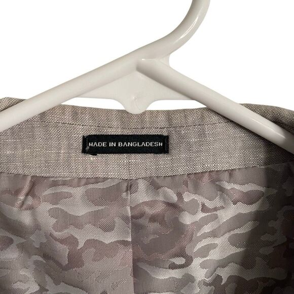 Joseph Abboud Mens 100% Linen Suit Blazer 50R Pant 44x30 Light Gray Slim Fit - Picture 3 of 16